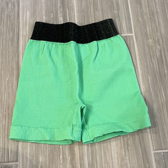 Free People size Small, green ribbed biker shorts - Picture 6 of 7